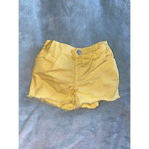 Baby Girl Yellow Jean Shorts